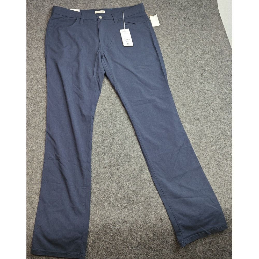 Tasc Motion Mens Performance Motion Pants 36 Navy Blue Stretch Everyday Golf